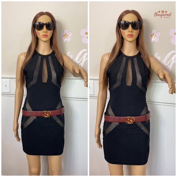 Authentic Gucci Red Pebbled Leather Gold Interlocking G Buckle Belt 95/38 - Picture 4 of 13